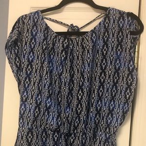 The Limited navy blue & white print summer dress